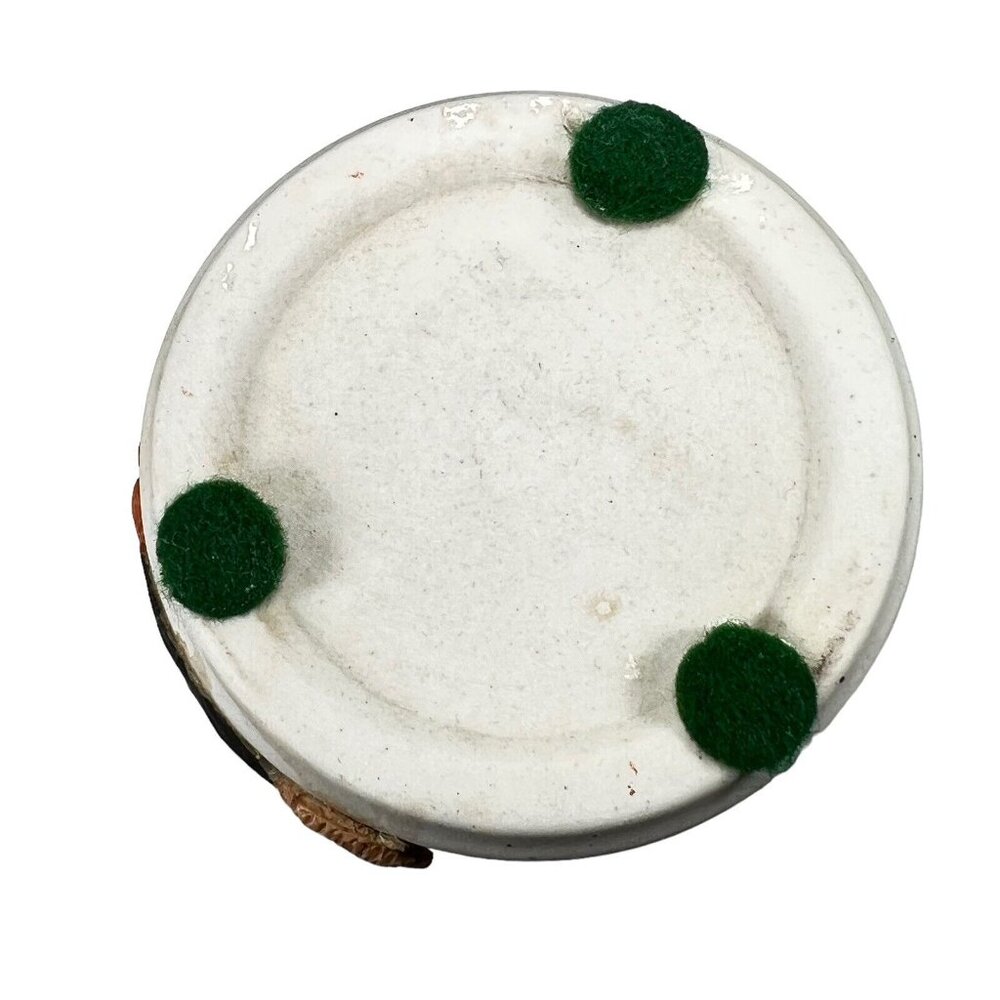 Halloween Witch Ceramic Lidded Jar Candy Trinket Dish 3D Pumpkins Pottery - Picture 8 of 12